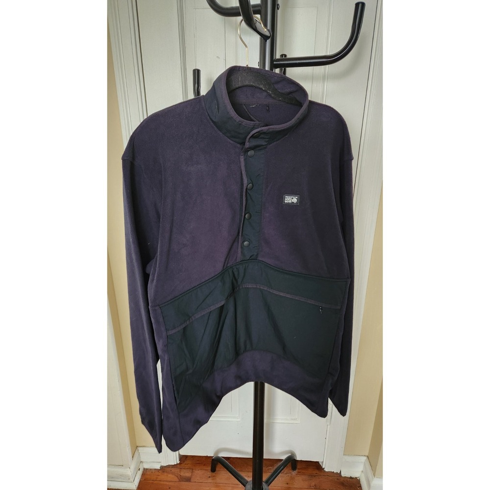 Mountain Hardwear Microchill 1/4 Zip Fleece Pullover Mens Size XL Black